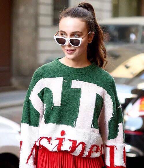 2018冬季毛衣穿搭图片,今年流行爆款毛衣ins气质穿搭