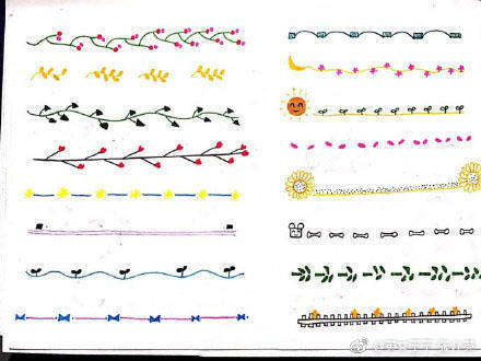 小报花边简单漂亮简笔画,好看的花边怎么画简笔画