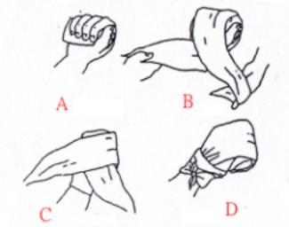 三角巾的包扎使用方法视频,风帽式三角巾包扎