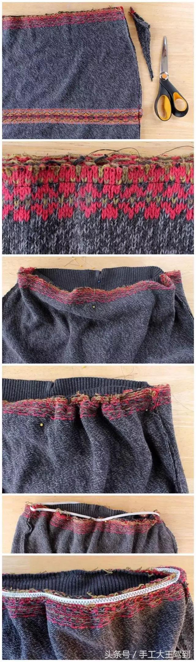 把旧毛衣拆了,穿不上的毛衣改造潮流妙招