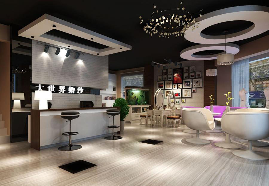 婚纱店专卖店设计效果图,婚纱店铺设计效果图