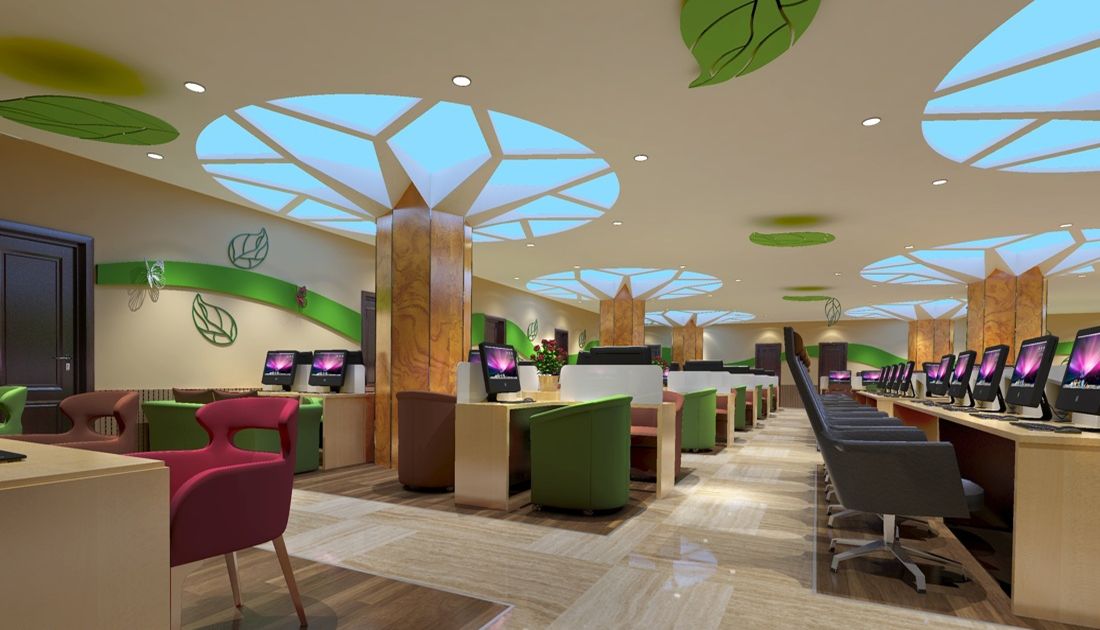 网吧装修轻奢风,网吧装修设计方案