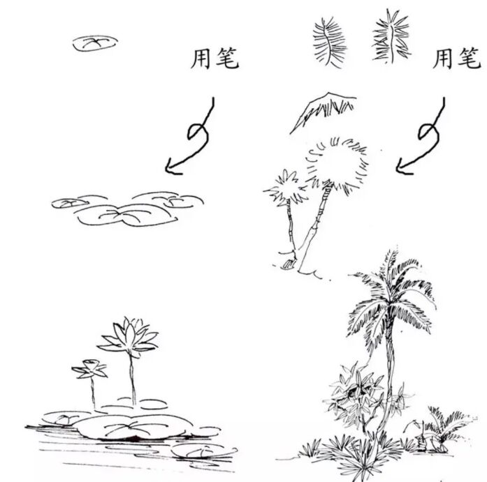 速写风景初学者入门教程炭笔,6-12岁儿童风景速写课程入门网课