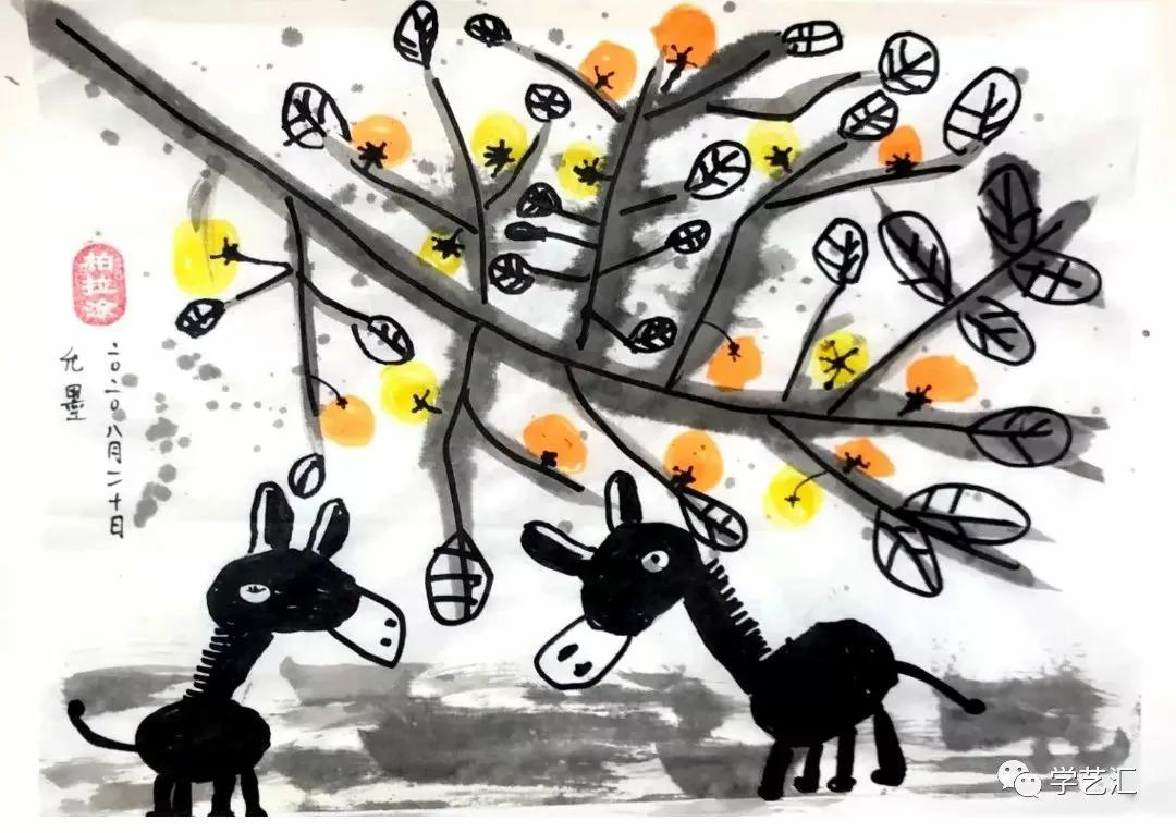 绘画水墨作品大全,水墨画儿童绘画技法新教程