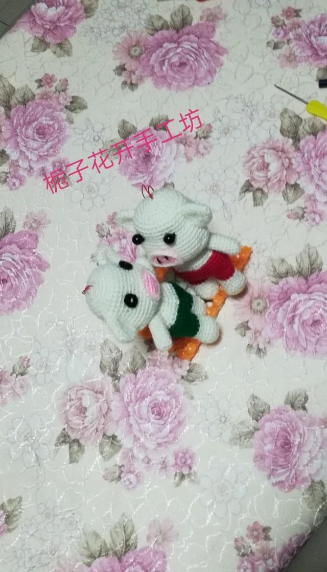 钩针钩织漂亮的小猪,钩小猪挂件编织方法全集