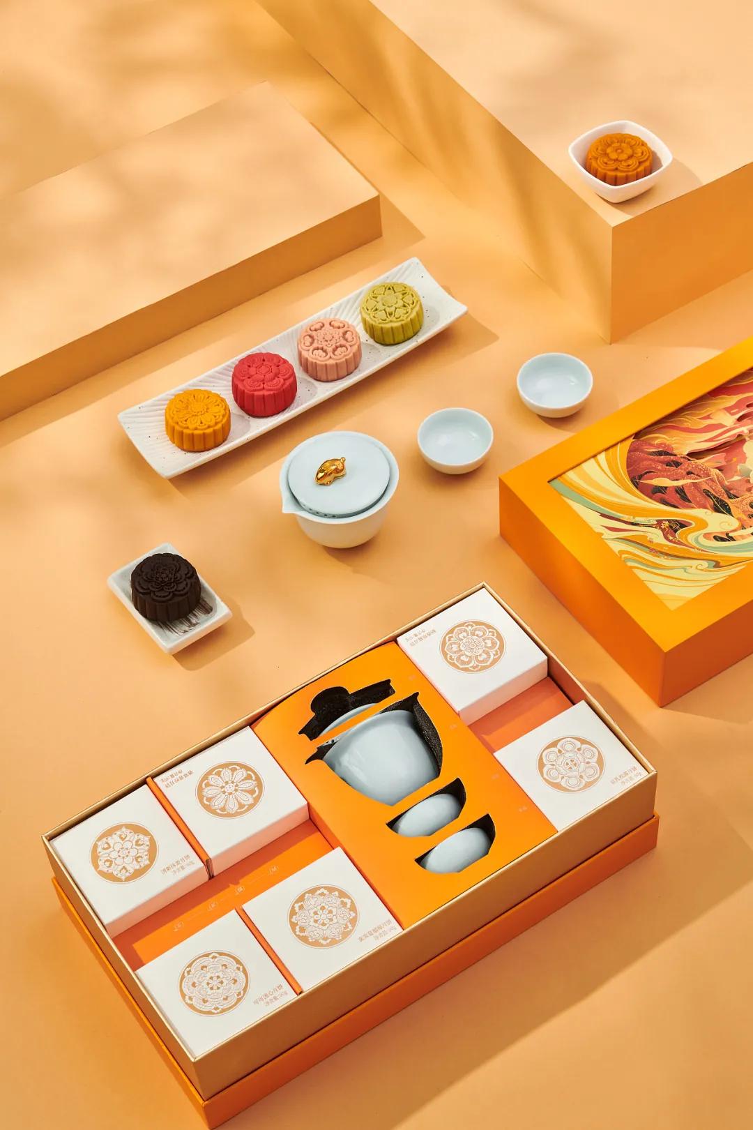 中秋月饼精美礼盒设计,最有创意的月饼包装展开图