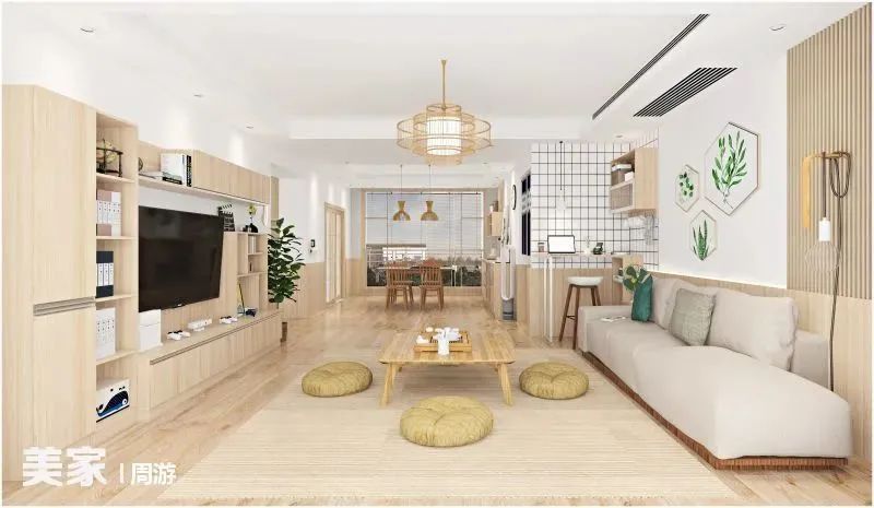 好看的客餐厅效果图,60平方客餐厅一体装修效果图大全