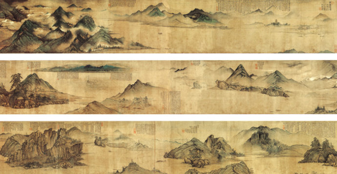 明代吕纪山水画作品高清大图赏析,明代周用山水画作品高清大图赏析