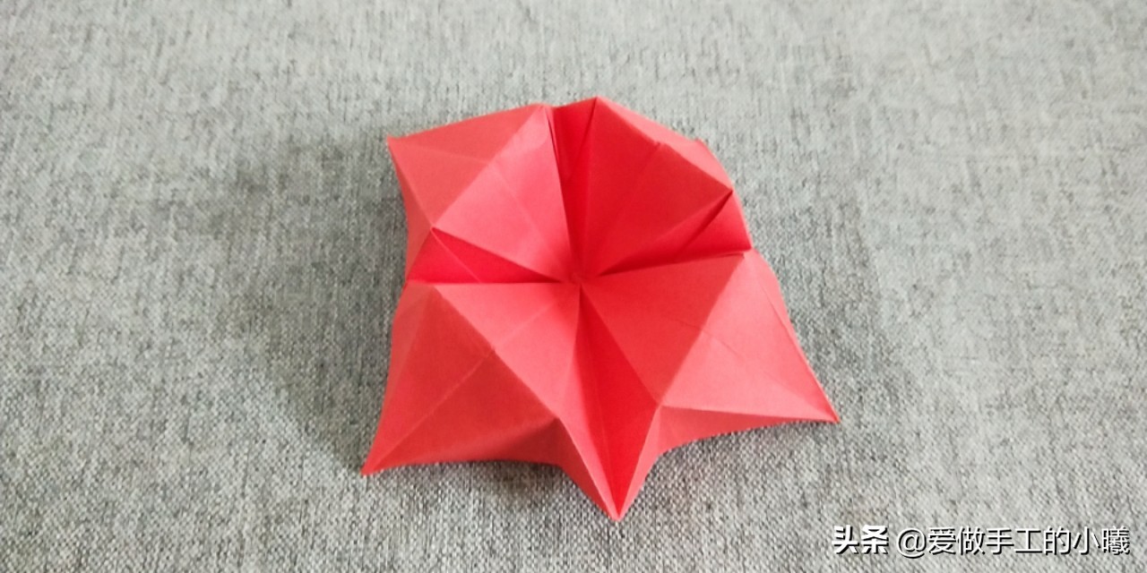 四瓣花折纸,四瓣花手工折纸视频简单