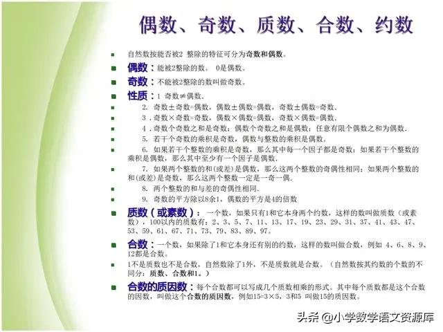 小升初数学复习PPT:数的运算、代数与几何初步知识、比与比例
