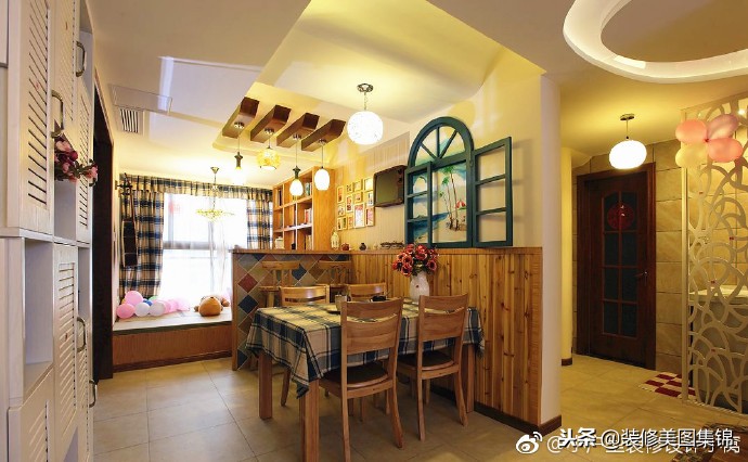 客厅和餐厅隔断柜,餐厅隔断设计带移门