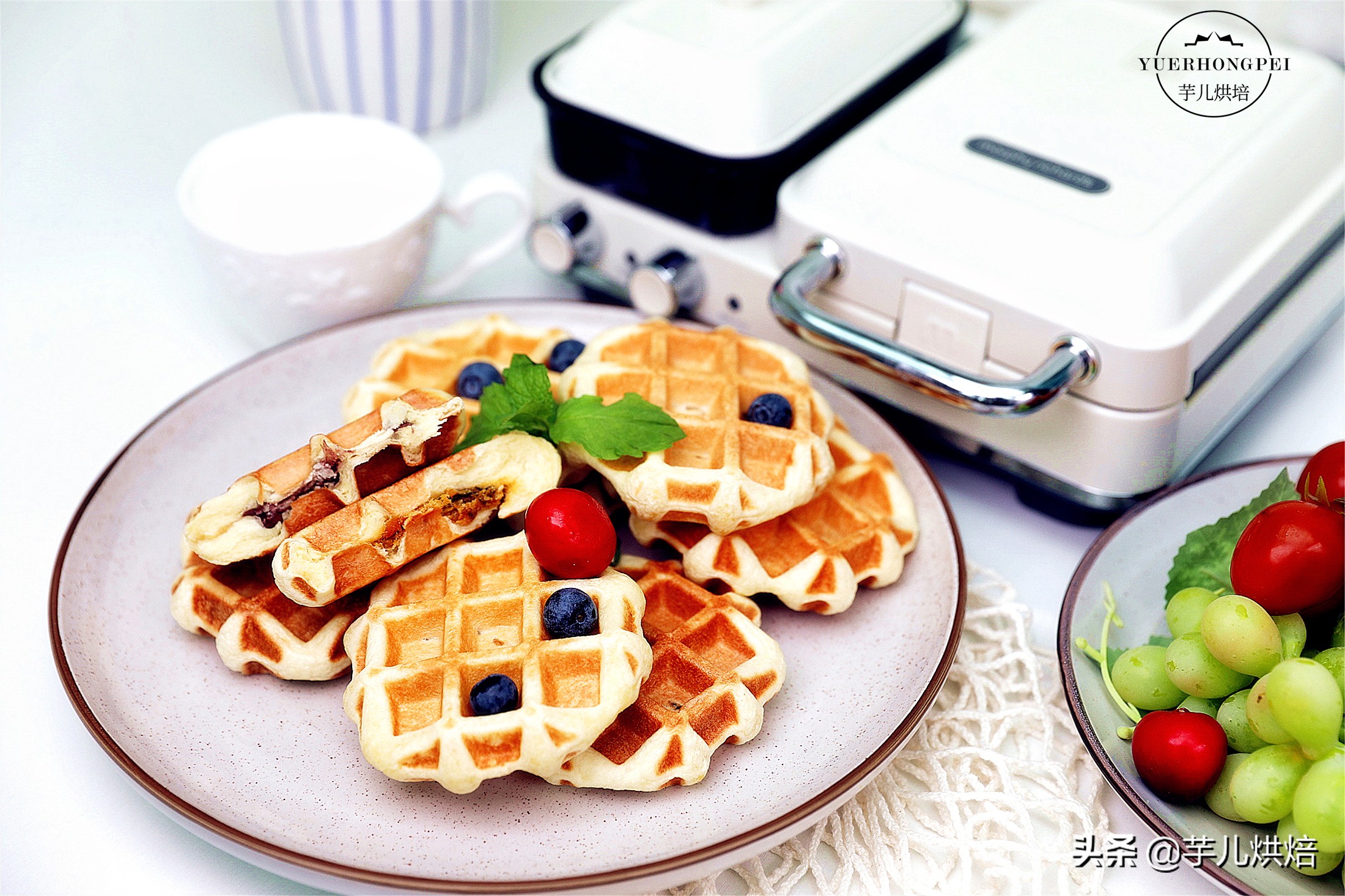 不用烤箱做华夫饼,不用模具机器自制华夫饼