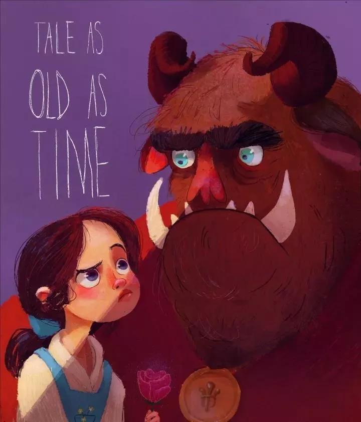 BeatriceBlue，内心有光，所画皆暖，用线条打造童真世界