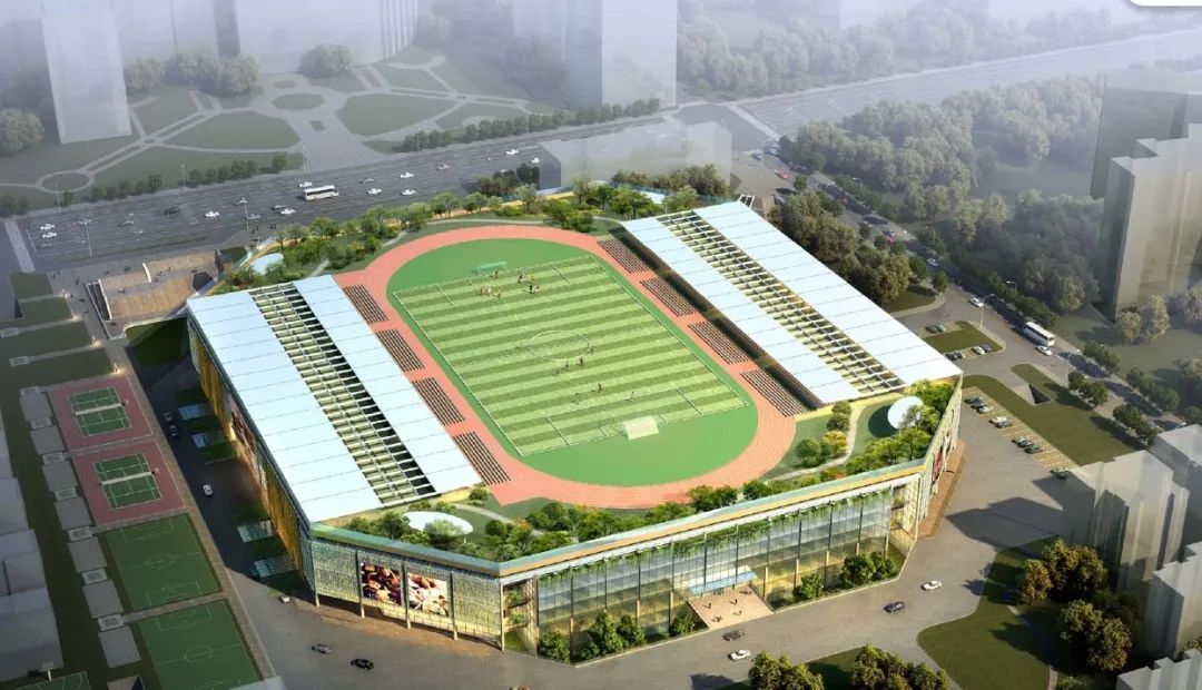 西安国际足球中心展示中心,西安国际足球中心夜景