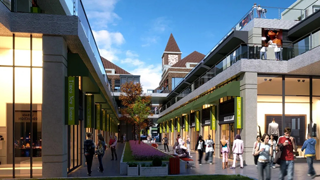 以北美商业为建筑范本，枫情商业广场主题商业街设计别具一格