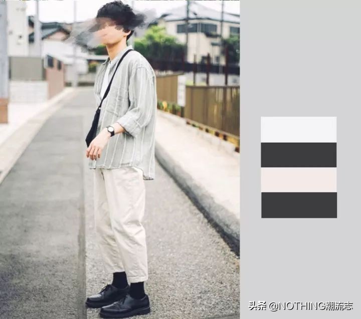 黑白灰搭配夏季男装,黑色青年男装搭配图片