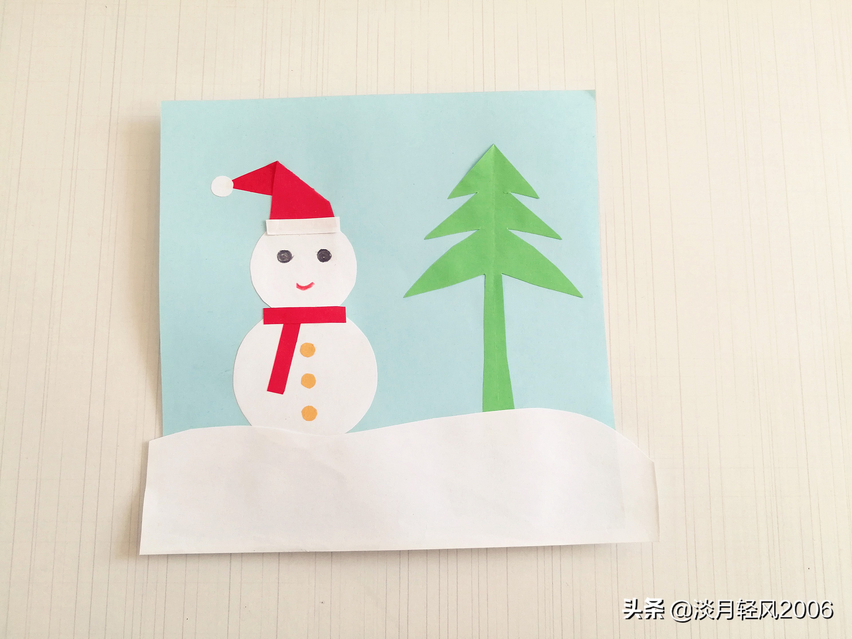 幼儿园创意手工新年贺卡简单一点,圣诞节幼儿手工贺卡制作