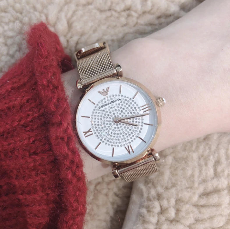 阿玛尼满天星金色手表布带,阿玛尼满天星送男友