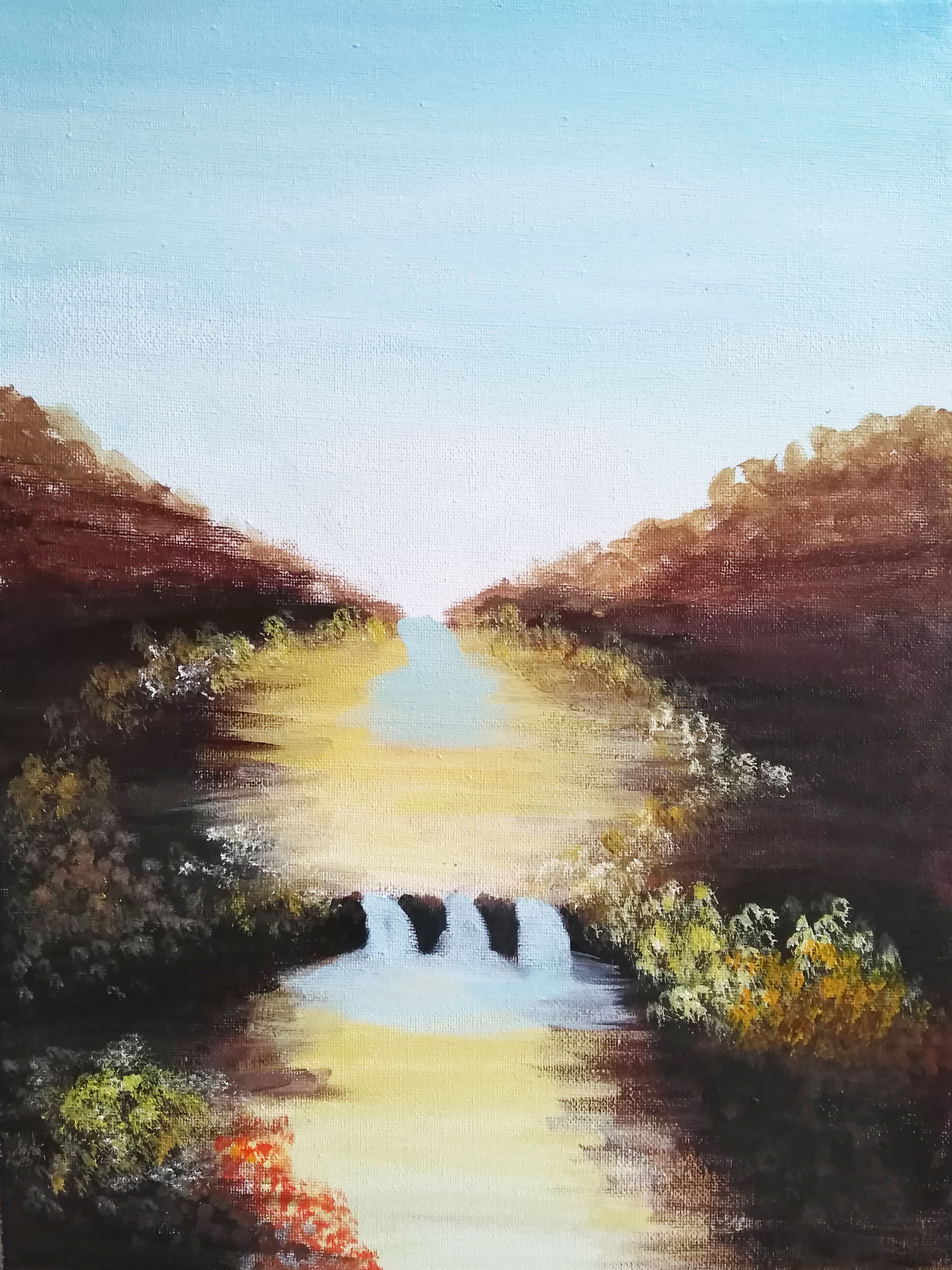 简单丙烯画高级感,丙烯水粉简单装饰画入门