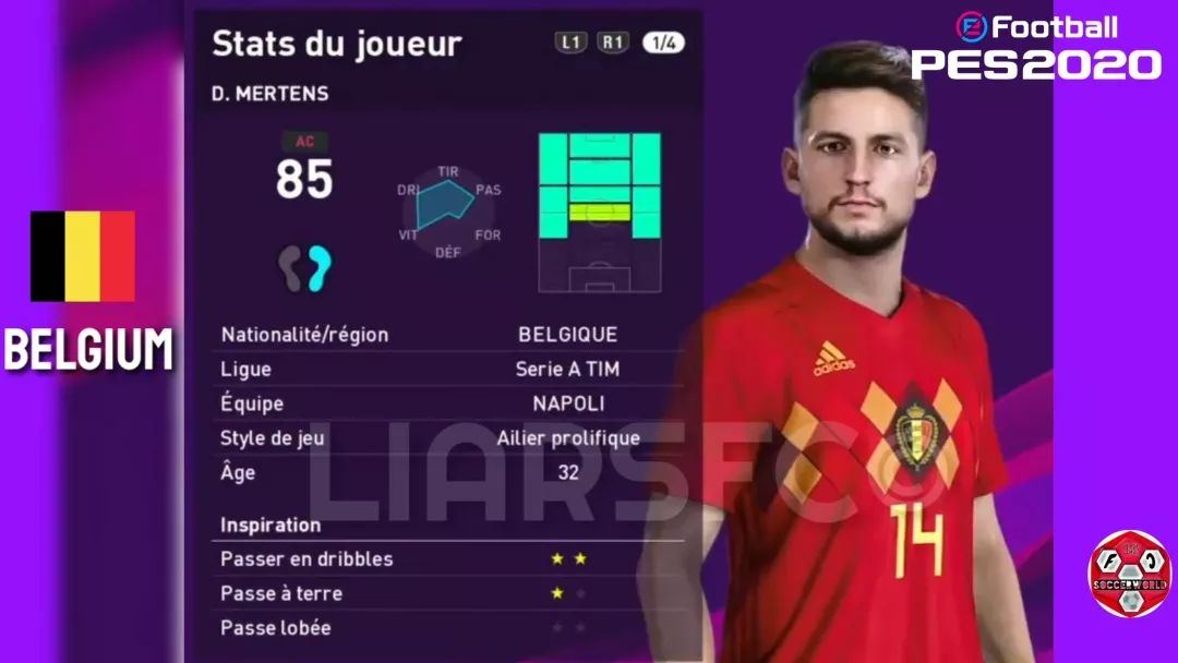 数据｜维特塞尔升黑，比利时国家队实况足球20赛季球员总评升降