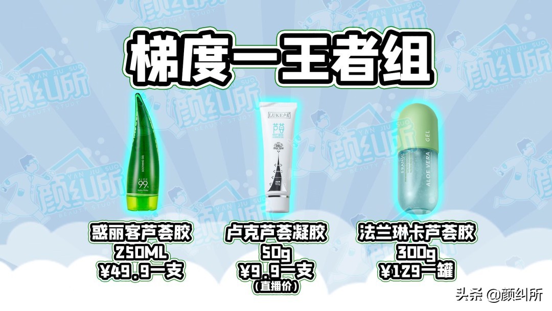 芦荟胶测评推荐,颜纠所测评解渴面膜