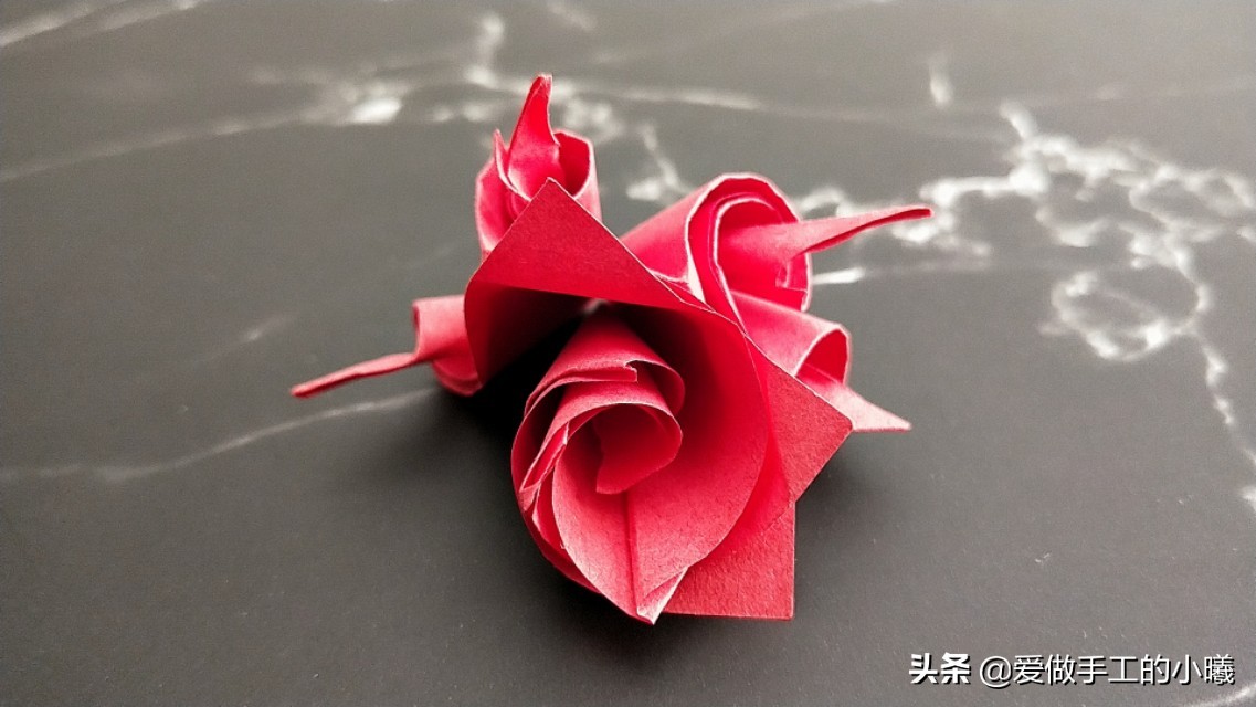 玫瑰花折纸图解,玫瑰花千纸鹤折纸图解