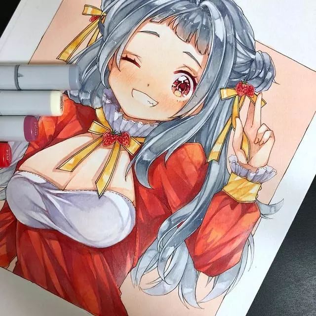 马克笔手绘画动漫,马克笔手绘动漫临摹素材