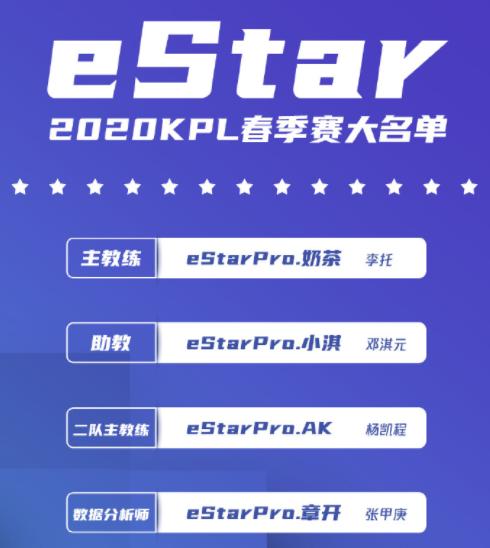 E星官宣新赛季大名单，奶茶担任主教练，但他的突然退役让人意外