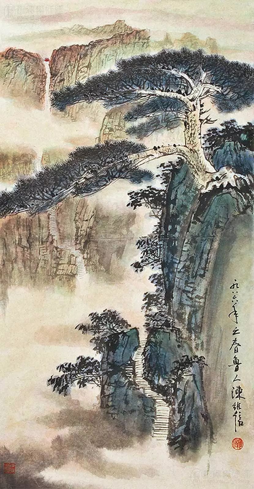 陈继儒山水画作品欣赏,陈良宗山水画作品欣赏