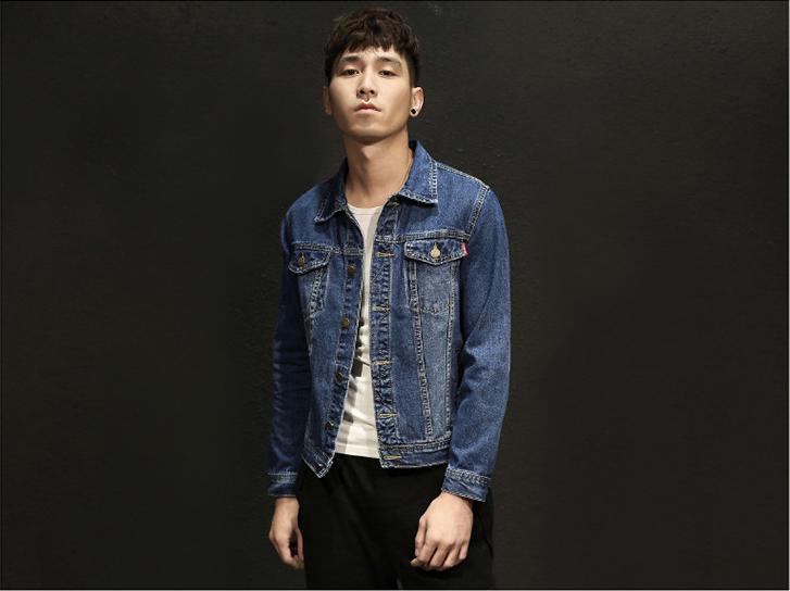男生牛仔夹克小众高级,男生牛仔夹克高腰