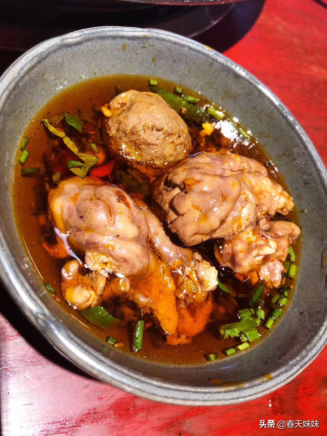 中国特色料理猪脑,爆辣美食猪脑