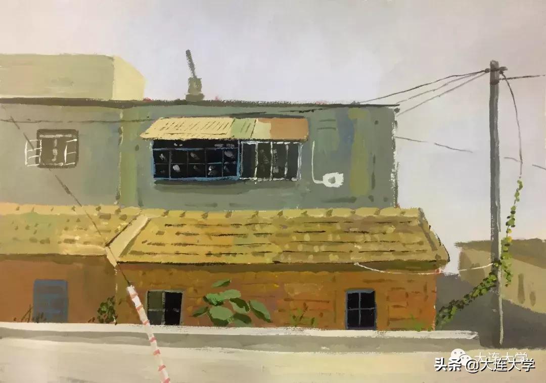 简单又好看的大连画,美丽大连我的家绘画