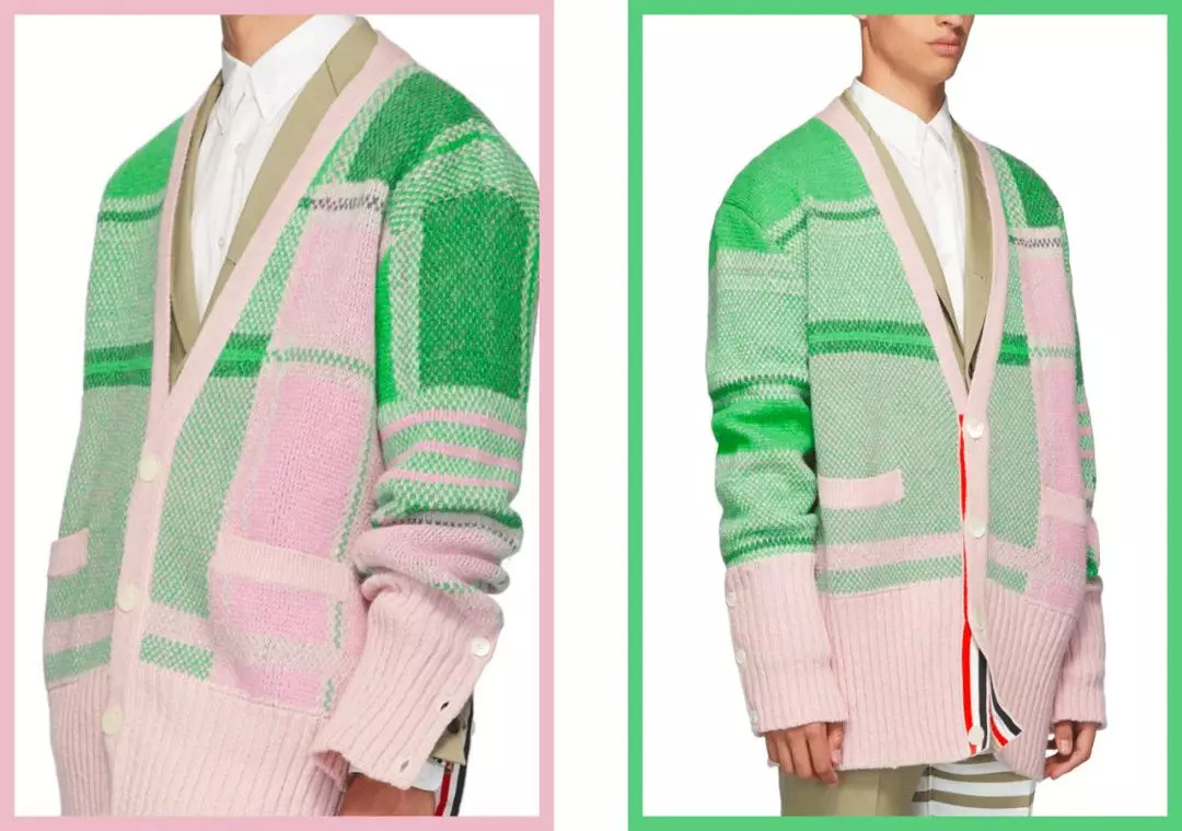 周冬雨刘雯同款毛衣,大表姐刘雯同款绿色开衫毛衣