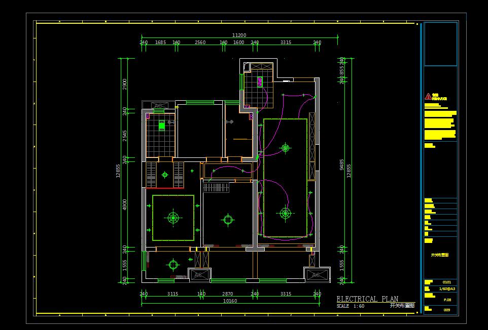 整套室内设计cad图素材,cad施工图立面图教程全过程