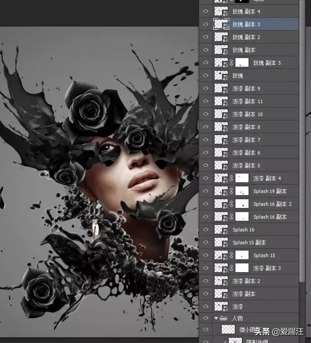 ps如何做成古风水墨晕染特效教程,ps设计复古烟雾效果人像海报教程
