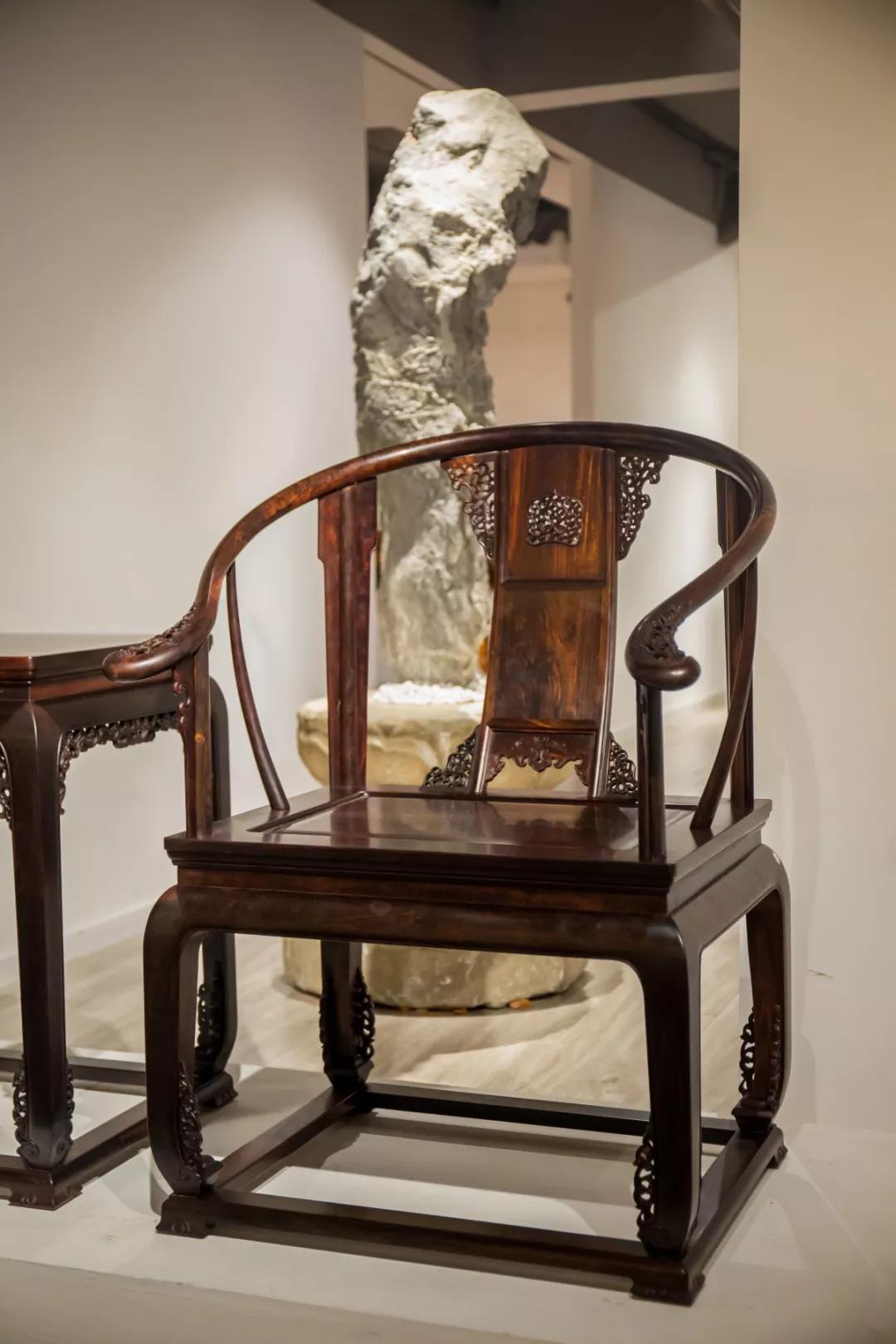 小叶紫檀如意云纹圈椅,小叶紫檀皇宫圈椅