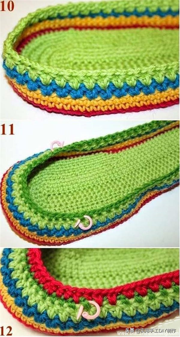 手工钩鞋编织图案符号讲解,民族风鞋子钩织编织教程