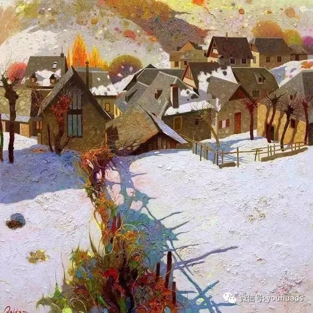 鲍勃罗斯的风景画,意大利画家fulviorinaldi水彩风景