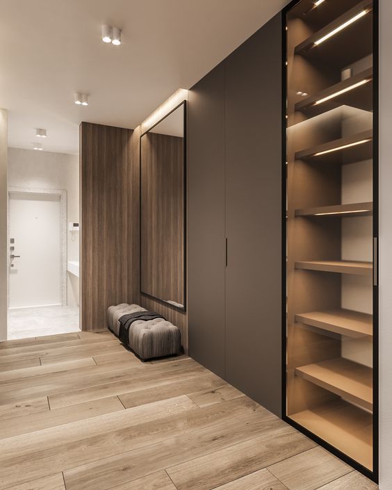 30平长方形主卧房间带衣帽间布局,衣帽间最佳布局图