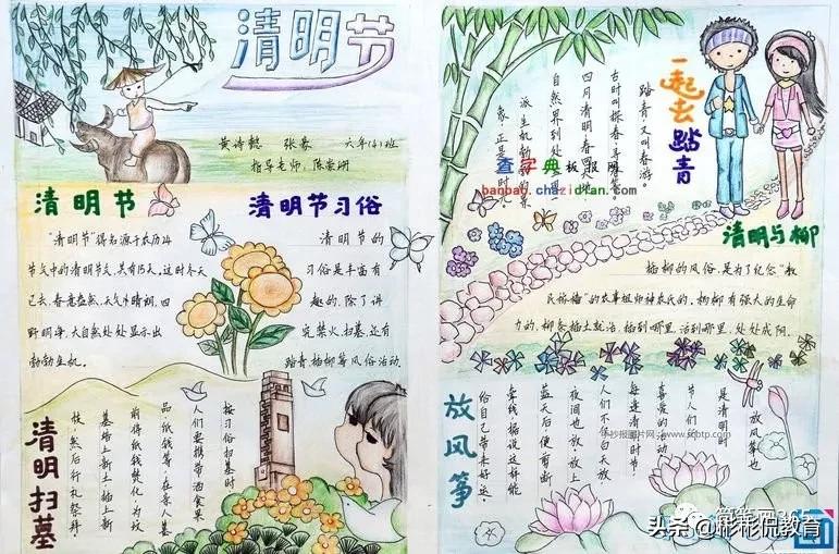 清明节手抄报素材简单漂亮图片,清明节手抄报图片模板简单又漂亮