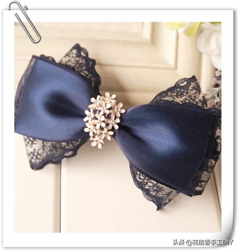 蝴蝶结发饰手工制作简单,蝴蝶结发饰diy教程网红大蝴蝶结