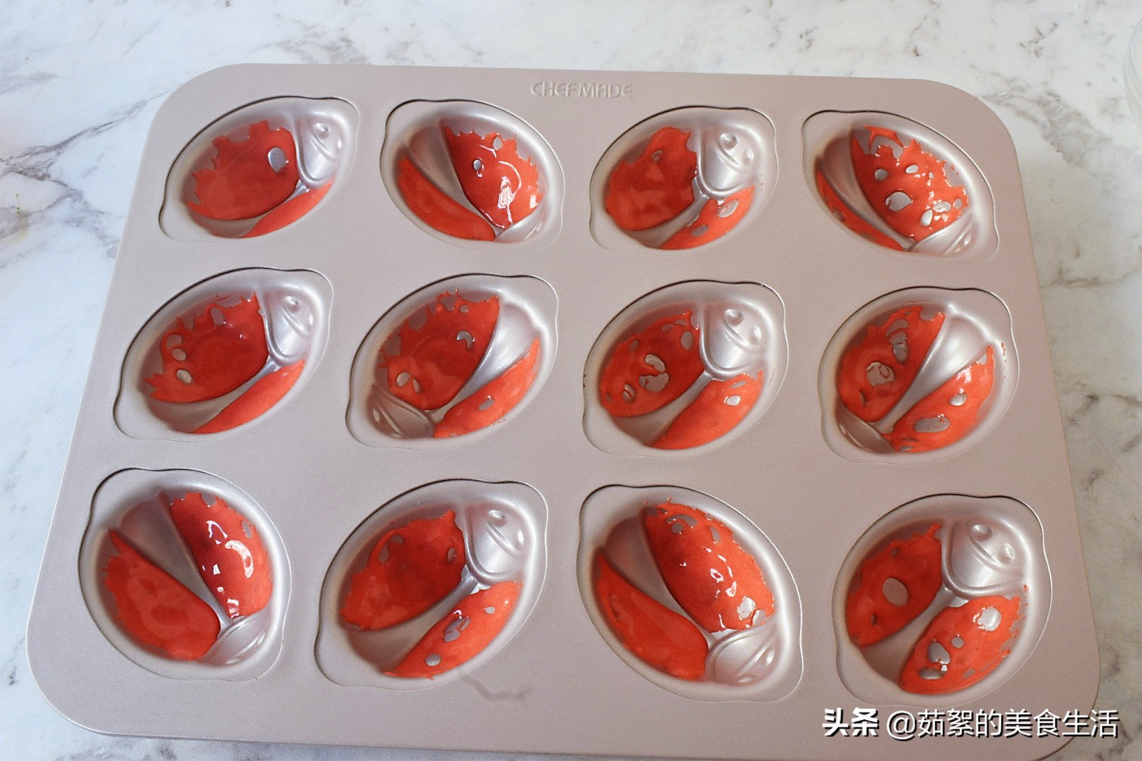 手工七星瓢虫蛋糕,瓢虫蛋糕爆浆蛋糕