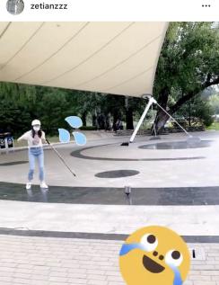 章泽天凭借健美操进清华视频,章泽天玩陀螺