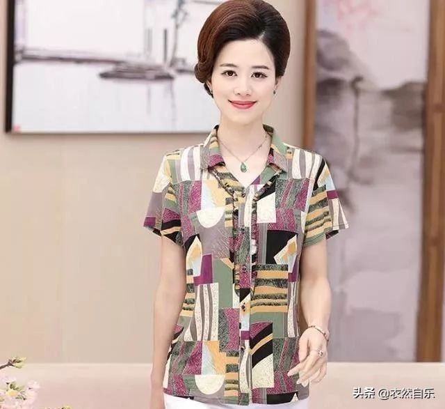 中老年妈妈装遮肚显瘦休闲服,小个子中年女装妈妈款夏装遮肚子