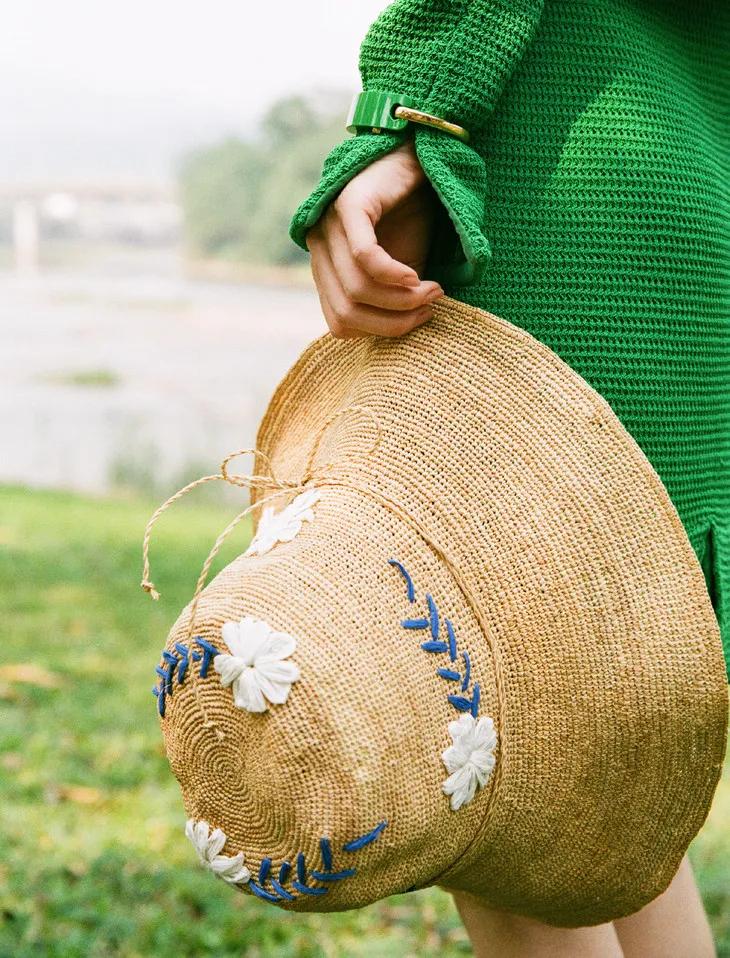 赵丽颖夏日装扮,夏日草帽赵丽颖