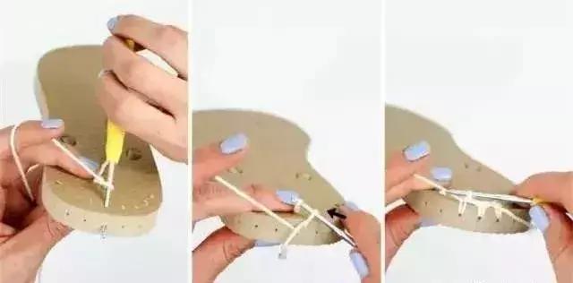 夏天钩的凉鞋,钩一款金鱼休闲凉鞋