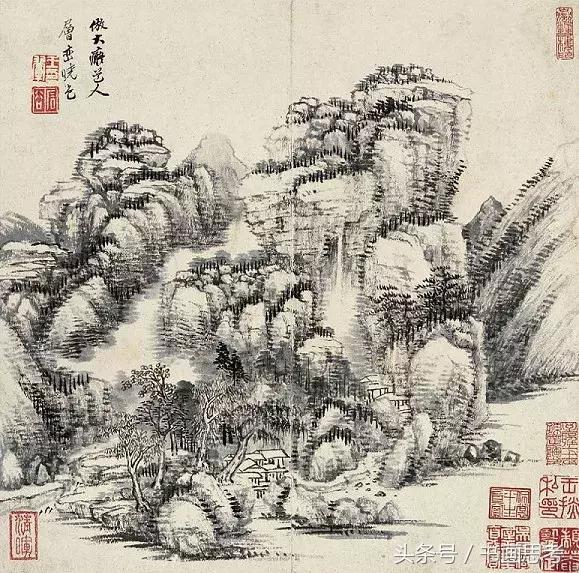 清王翚的山水画,王翚仿古山水册高清图