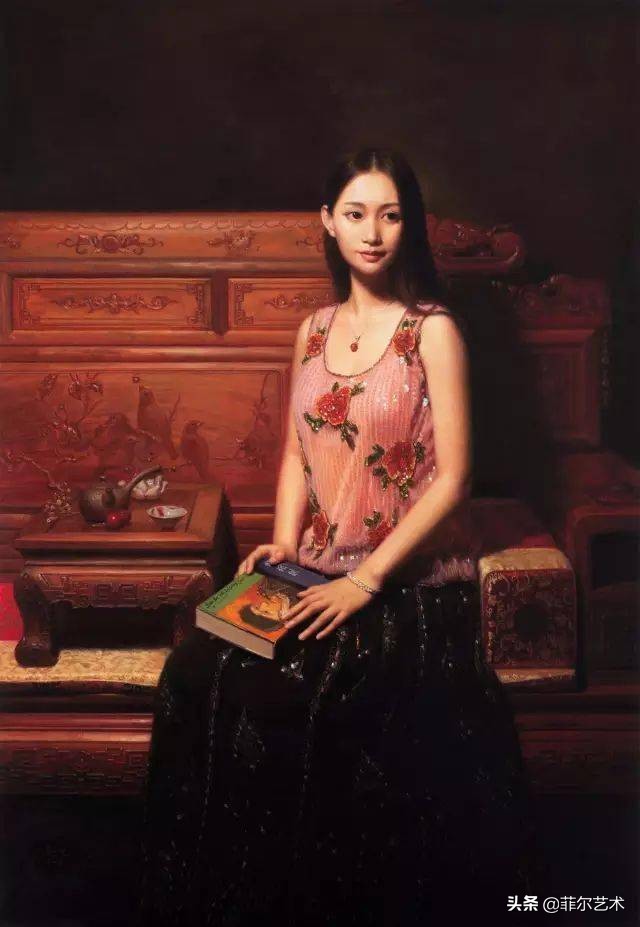 油画人物写实油画,玫瑰花油画写实油画