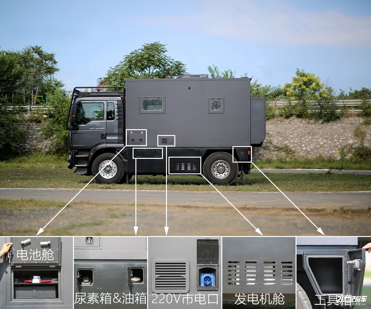 重汽房车汕德卡四驱,man底盘汕德卡