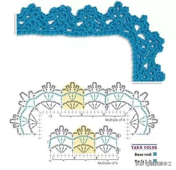桌布花边钩织的教程,隔热垫餐桌垫钩针教程